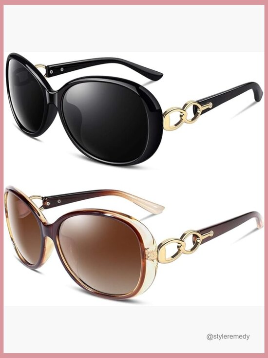 Polarized Oversized Sunglasses with UV400 Protection, Retro Shield Style main image 6